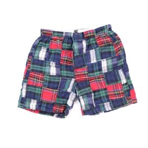 80s Mens Small Multi-Color Plaid Patchwork Shorts